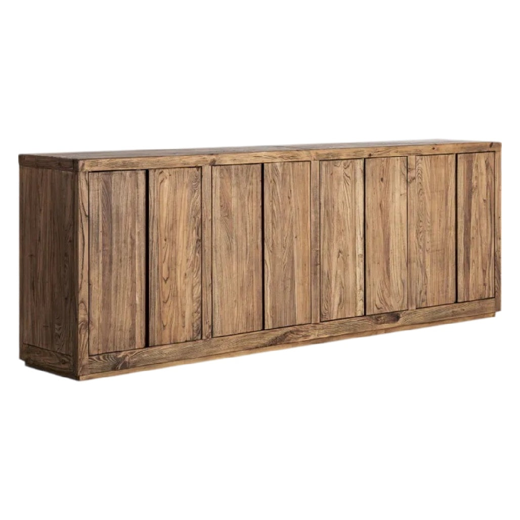 **Buffet en bois massif avec portes coulissantes**