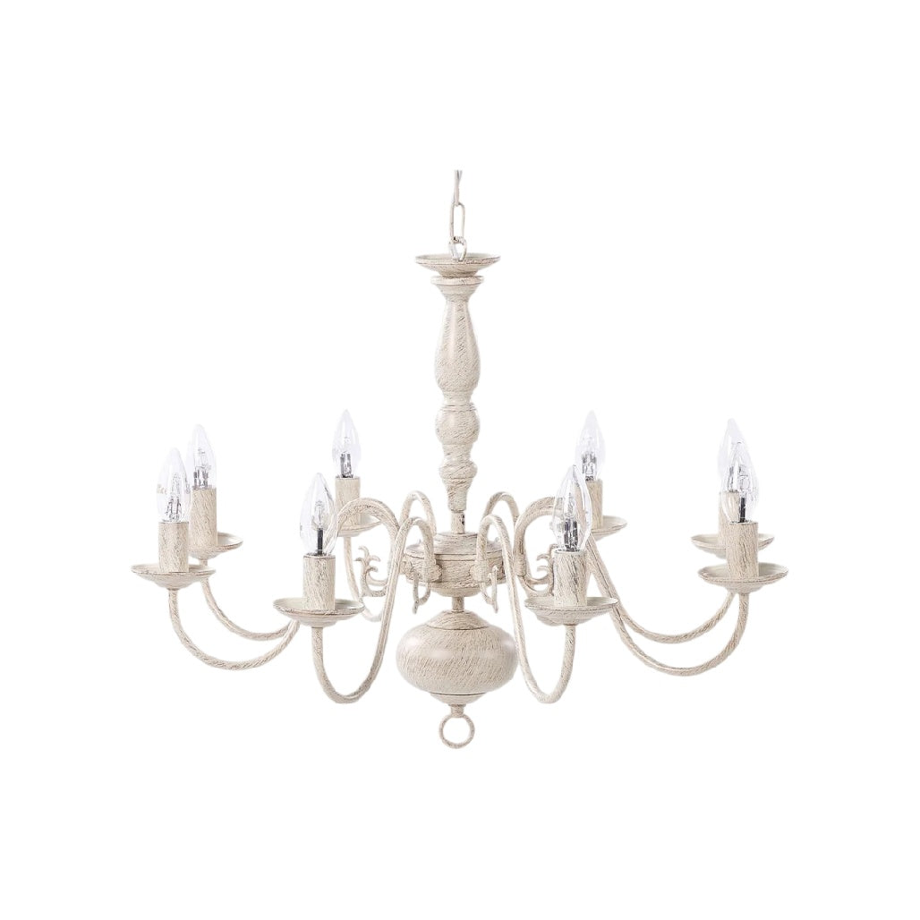 **Titre technique : Lustre en métal au design élégant avec 8 bras lumineux**